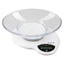 Cantar de bucatarie Hausberg HB-6015AB, 3kg, cu Bol din Plasic, Alb