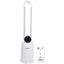 Ventilator turn digital Hausberg HB-5957AB, 65W, 12 viteze, 4 programe, ionizare negativa, temporizator 12h, oscilatie 40°, LED, telecomanda, alb