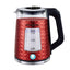 Cana fierbator Hausberg HB-3617RS, 1500 W, 2 L, Baza rotativa 360 grade, Indicator luminos, Oprire automata, Rosu