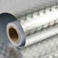 Folie autocolanta tip aluminiu argintie, pentru mobilier si bucatarie 60x300cm