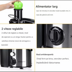 Storcător Electric Fructe și Legume 1400W – 2 Viteze, Recipient Suc 600ml, Recipient Pulpă 1500ml