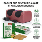Pachet Aparat Masaj Picioare Shiatsu + Plasturi Termici Autoadezivi Genunchi