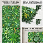 Panou Verde Decorativ Cu Frunze 60x40 cm