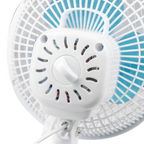 Ventilator birou Hausberg HB5550, 15W-20W, 15 cm, 2 viteze, alb-albastru