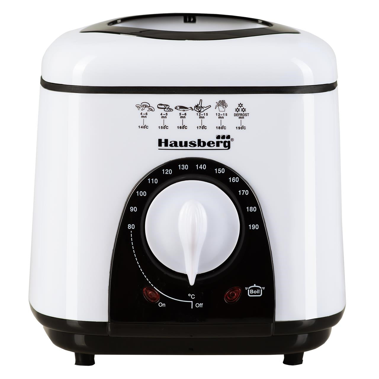 Friteuza Hausberg HB 1320NG, 850W - 950 W, 1 L, Alb/Negru Imagine principală a produsului