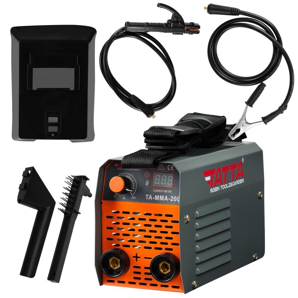 Aparat de sudura Tatta TA-MMA-200, putere absorbita 7.1 kVA, eficienta85%, electrod 1.6-3.2 mm, accesorii incluse