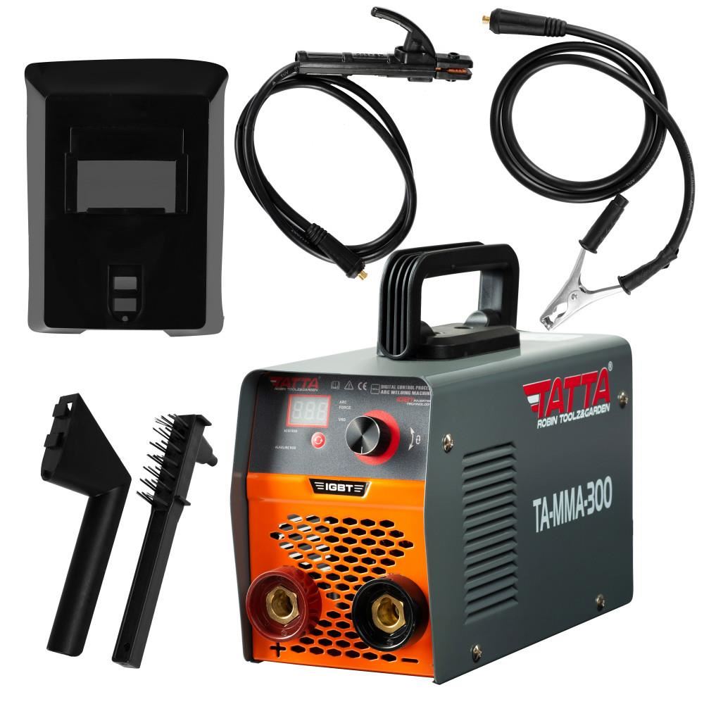 Aparat de sudura smart Tatta TA-MMA-300, autotestare la pornire, putere absorbita 9.5 kVA, eficienta 85%, electrod 1.6-4.0 mm, accesorii incluse Imagine principală a produsului