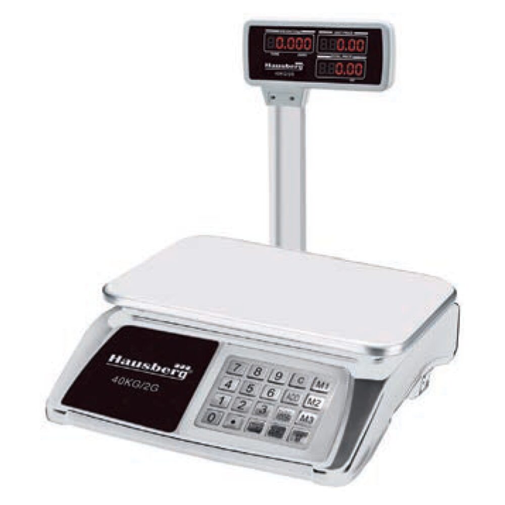 Cantar electronic comercial HAUSBERG HB-6062, ecran dublu, 40kg Imagine principală a produsului