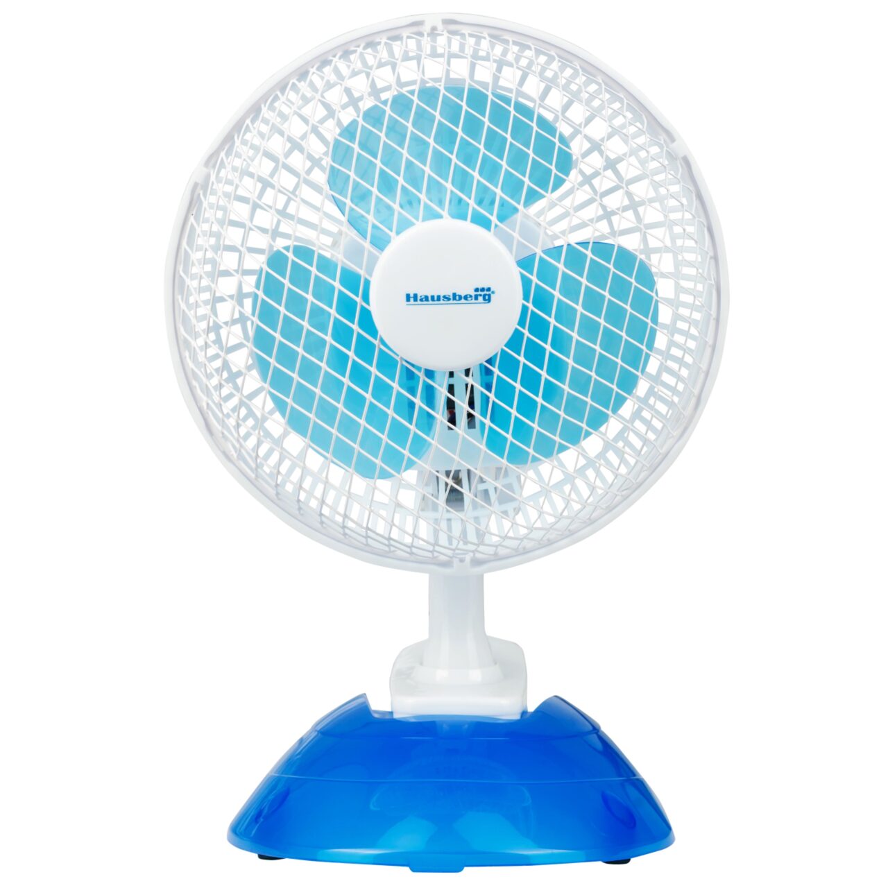 Ventilator birou Hausberg HB5550, 15W-20W, 15 cm, 2 viteze, alb-albastru Imagine principală a produsului
