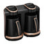 Aparat pentru preparat cafea turceasca Hausberg HB-3820AU, 2 recipiente, 400+400 W, avertizare sonora si luminoasa, Auriu/Negru