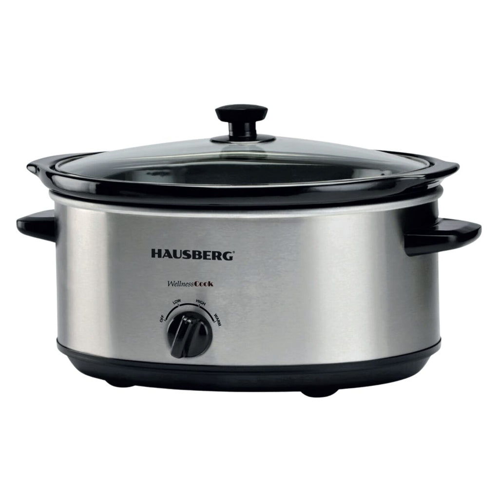 Oala electrica Hausberg HB-1301, Capac sticla termorezistenta ,Putere 200W, Capacitate 6.5L