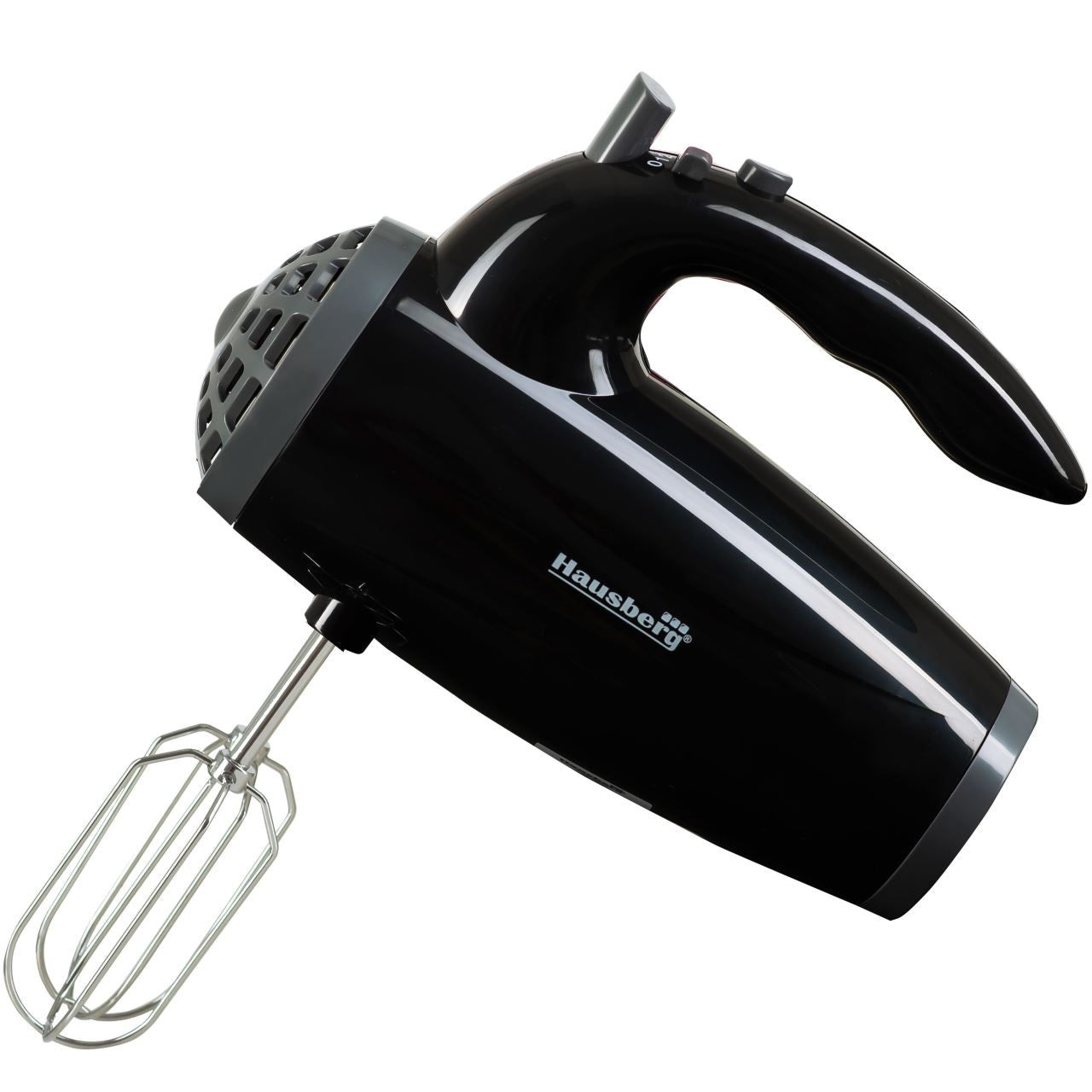 Mixer de mana Hausberg HB-4119NG, 5 viteze, putere 300W, motor de cupru, Negru Imagine principală a produsului