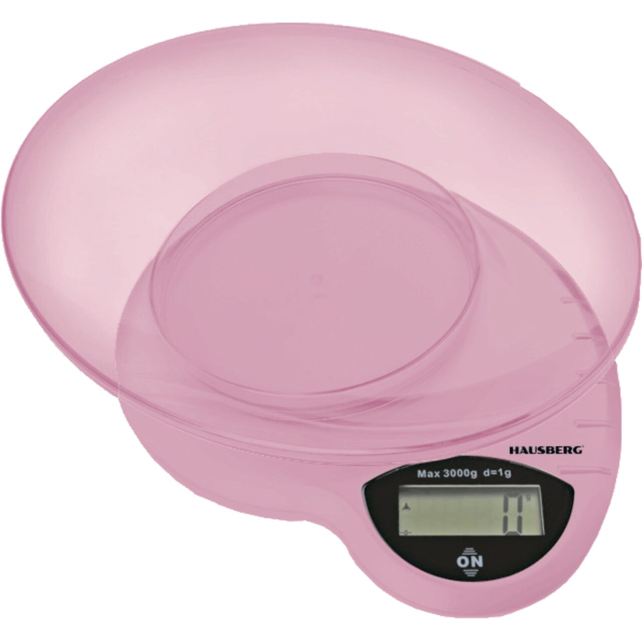 Cantar de bucatarie Hausberg HB-6015RZ, 3kg, cu Bol din Plastic, Roz Imagine principală a produsului
