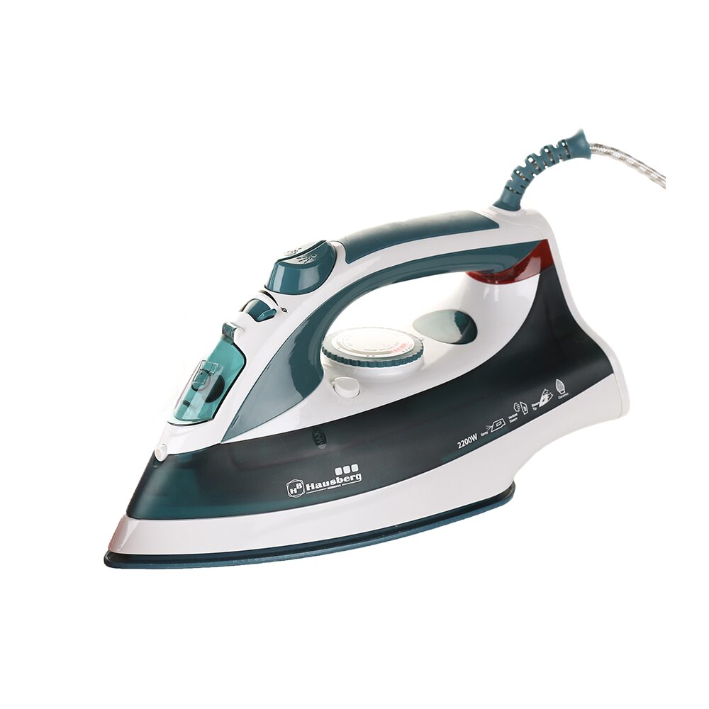 Fier de calcat Hausberg HB-7807VR, talpa ceramica, jet de abur 12g/min, abur pe verticala 25g/min, sistem antipicurare, sistem autocuratare, 2200W Imagine principală a produsului
