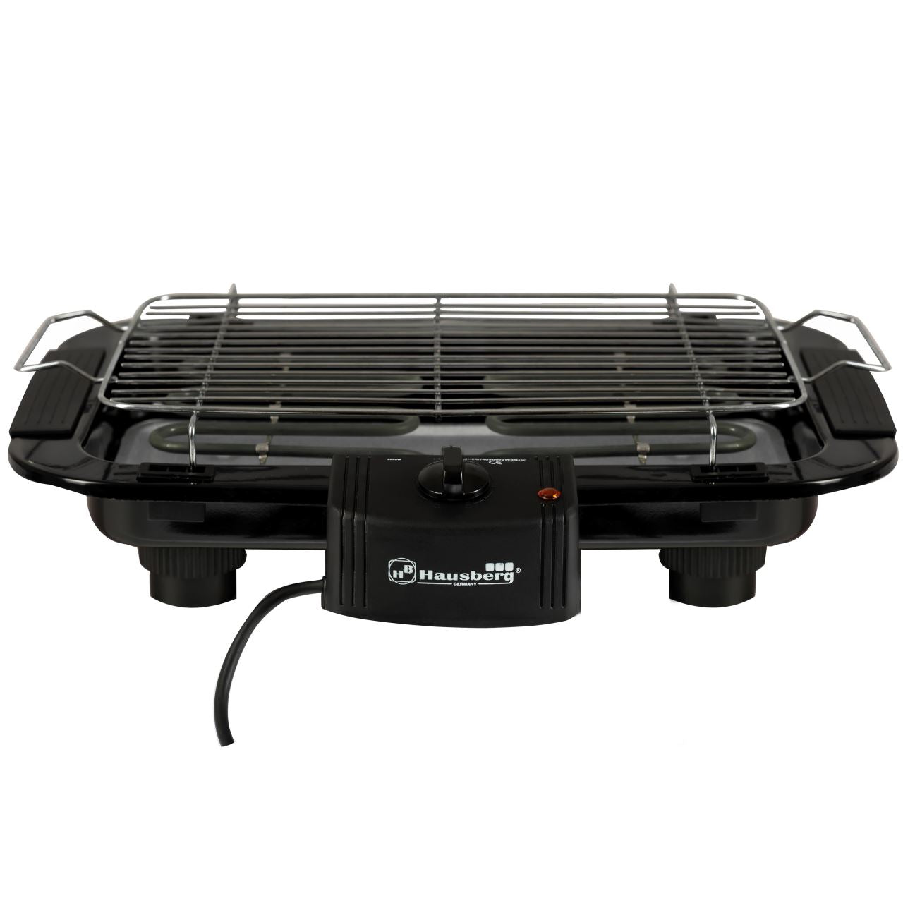 Gratar electric Hausberg HB530, 2000W, 48 X 35.5 cm, Termostat, Negru Imagine principală a produsului