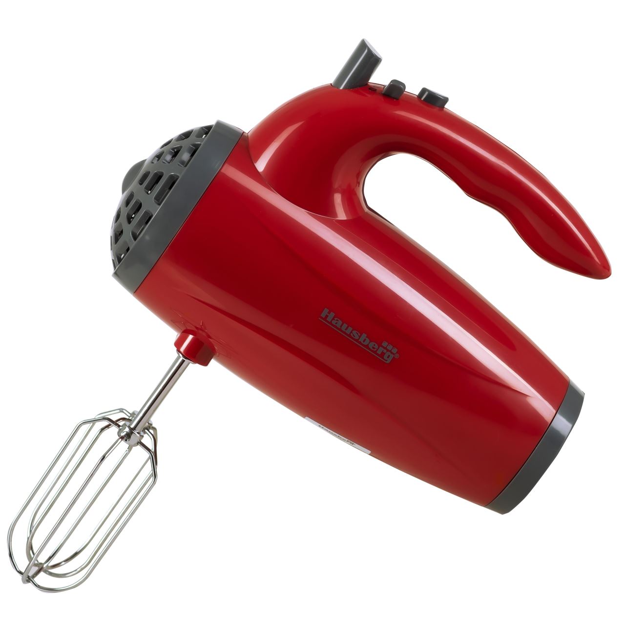 Mixer de mana Hausberg HB-4119RS, 5 viteze, putere 300W, motor de cupru, Rosu Imagine principală a produsului