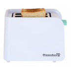 Prajitor de paine Hausberg HB-195BL, 750 W, 2 felii, functie decongelare, functie reincalzire, 6 trepte putere, Alb/Bleu