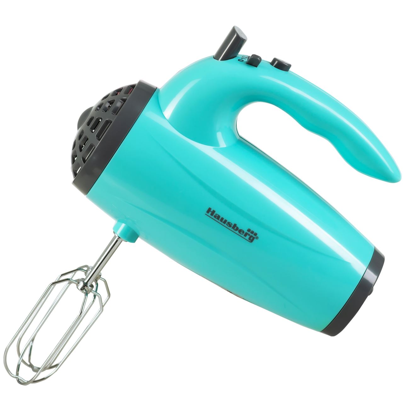 Mixer de mana Hausberg HB-4119BL, 5 viteze, putere 300W, motor de cupru, Bleu Imagine principală a produsului