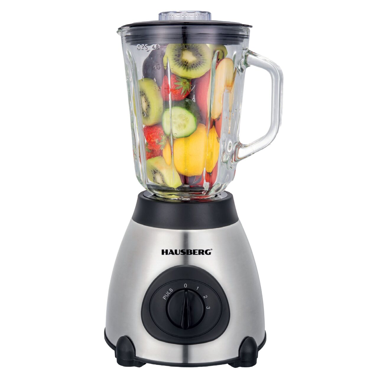 Blender cu rasnita, Hausberg HB-7762, doua viteze cu pulsatii, recipient sticla 1.5 L, 400W Imagine principală a produsului