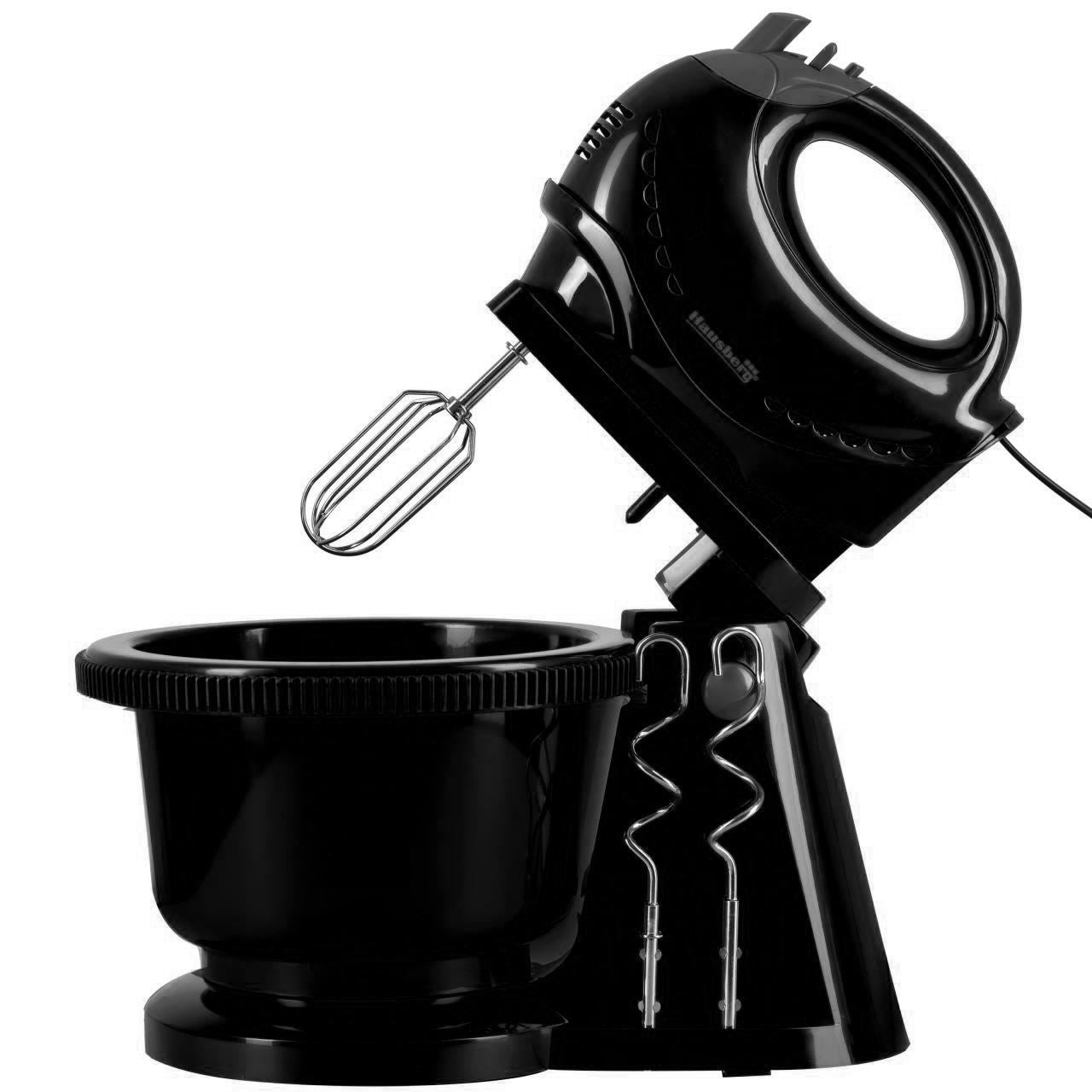 Mixer cu bol rotativ Hausberg HB-3519NG, 5 Viteze + turbo, Capacitate 2L, Putere 300W, Negru Imagine principală a produsului