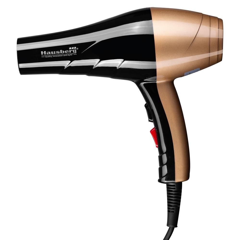 Uscator de par Hausberg HB-26GO, Putere 2000W, 2 trepte de viteza, Negru-Gold Imagine principală a produsului