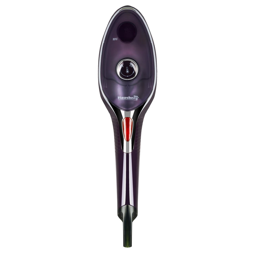 Fier de calcat vertical cu talpa ceramica Hausberg HB-7885MV ,1100 W , accesoriu detasabil cu 2 perie, Mov