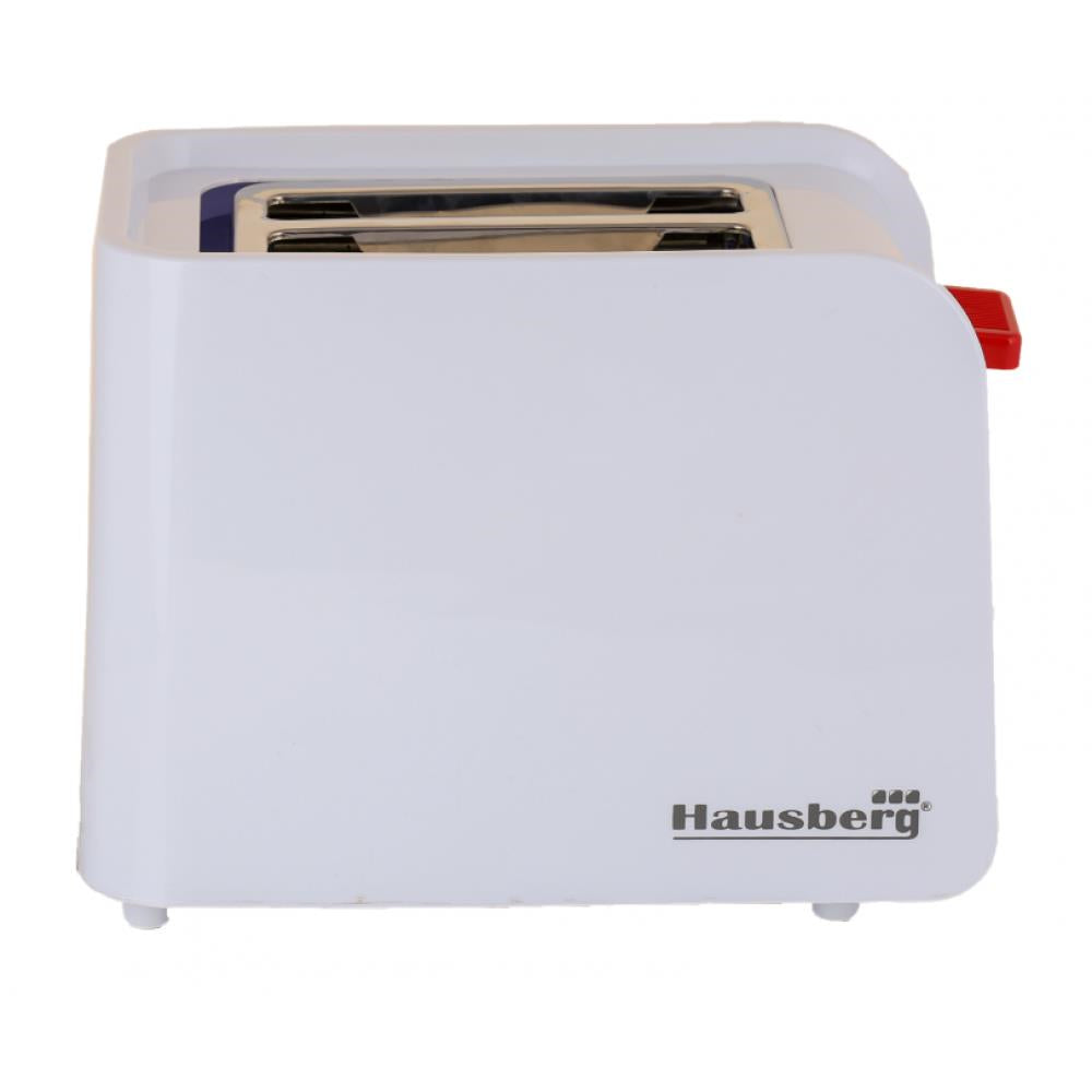 Prajitor de paine Hausberg HB-195RS, 750 W, 2 felii, functie decongelare, functie reincalzire, 6 trepte putere, Alb/Rosu Imagine principală a produsului