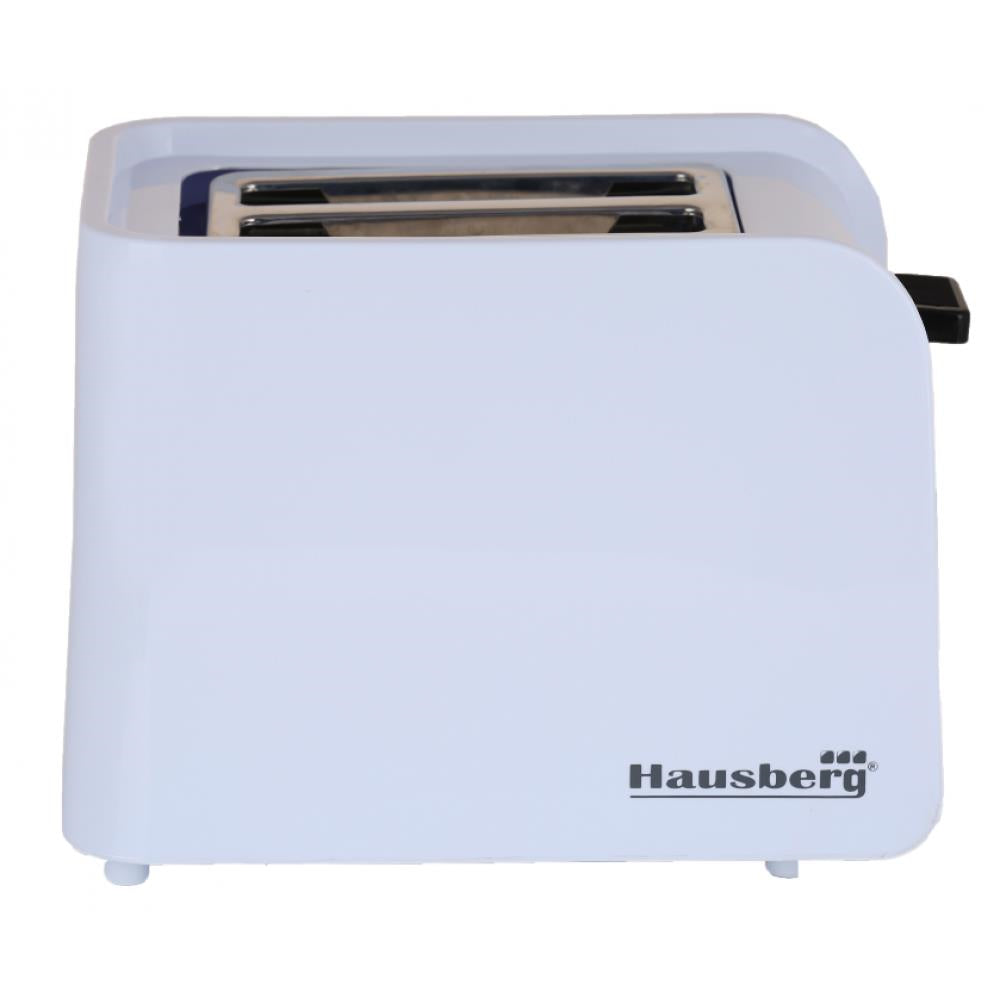 Prajitor de paine Hausberg HB-195NG, 750 W, 2 felii, functie decongelare, functie reincalzire, 6 trepte putere, alb/negru Imagine principală a produsului