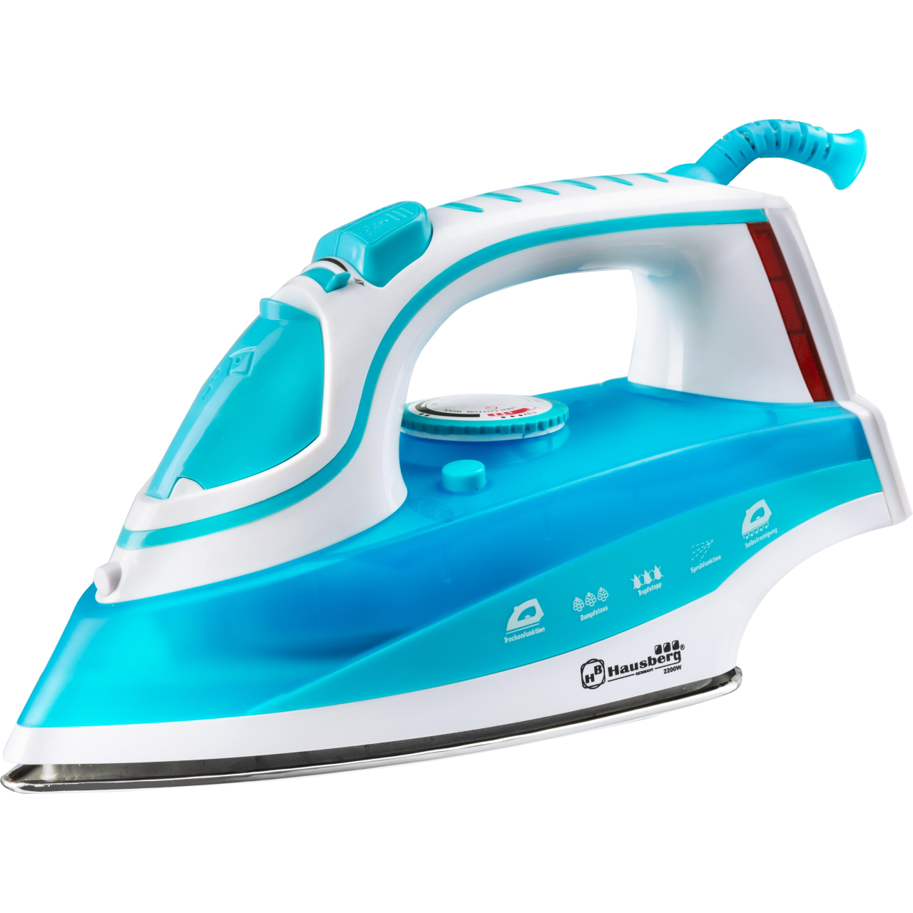 Fier de calcat Hausberg HB-7801BL, talpa ceramica, jet de abur 17g/min, abur pe verticala 25g/min, sistem antipicurare, sistem autocuratare, 2300W Imagine principală a produsului