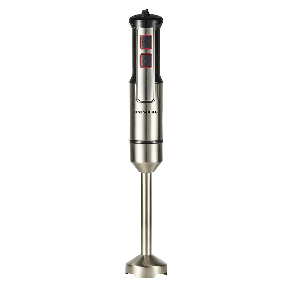 Blender de mana Hausberg HB-7668NG, 1000 W, 2 viteze, lama din otel inoxidabil, motor cupru, Negru-Inox Imagine principală a produsului