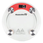 Cantar corporal HAUSBERG HB-6000RS, display LCD, inchidere automata, indicator baterie, 180 kg, Sticla transaparenta, Rosu