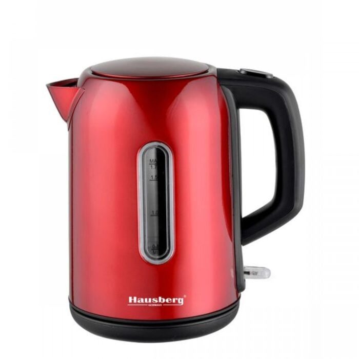Cana fierbator Hausberg HB-3608RS, 2200 W, 1.7 l, Inox, ROSU Imagine principală a produsului