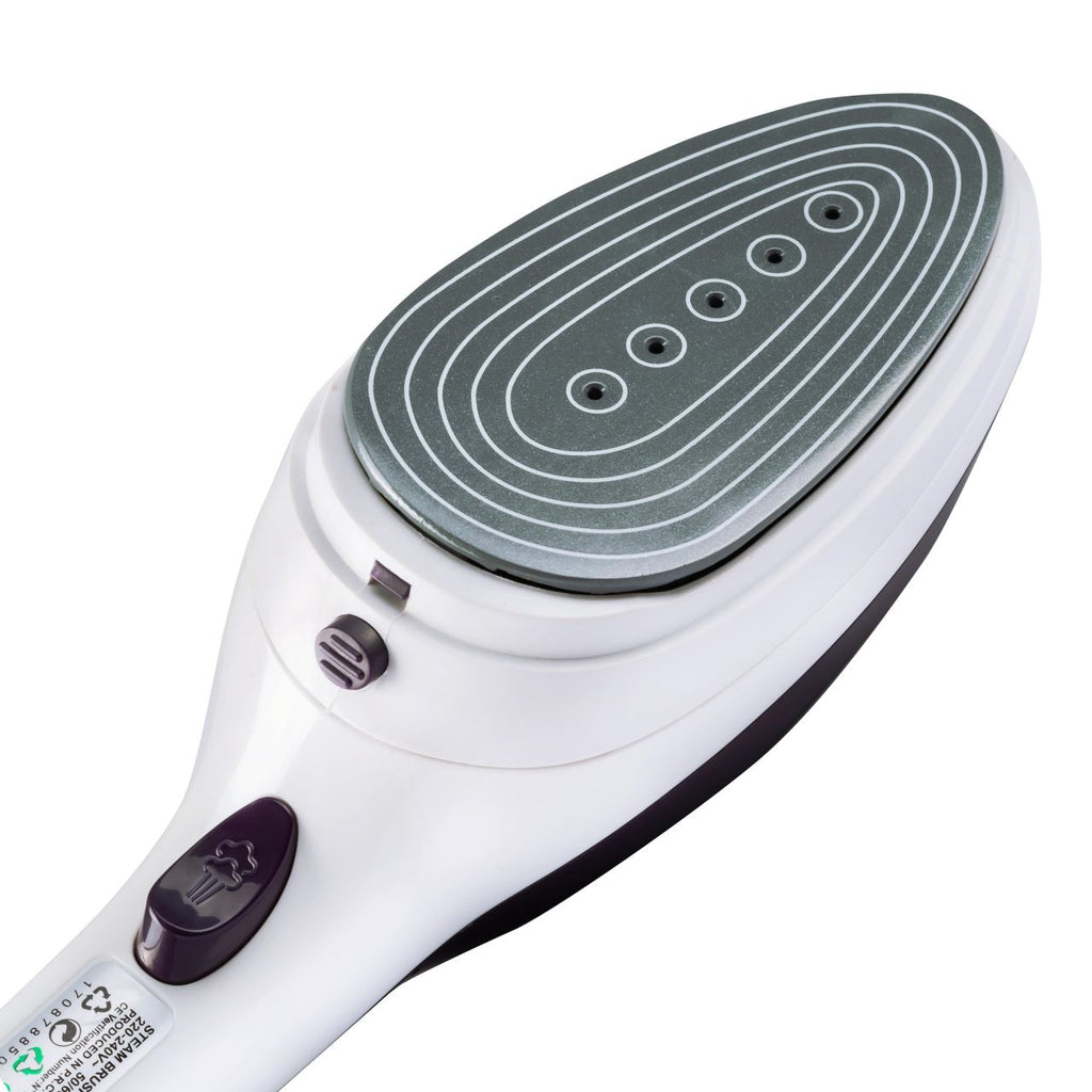 Fier de calcat vertical cu talpa ceramica Hausberg HB-7885MV ,1100 W , accesoriu detasabil cu 2 perie, Mov