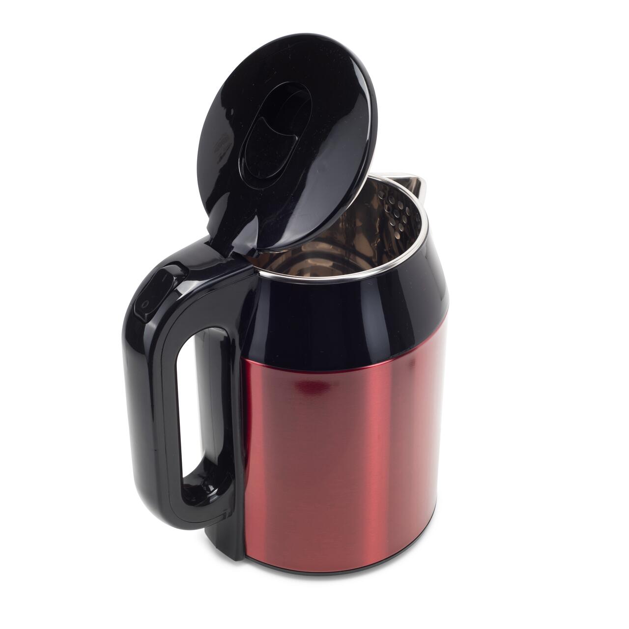 Cana electrica fierbator HAUSBERG HB-3623RS, 1500 - 1800W, capacitate 2.2L, oprire automata, indicator luminous, Rosu-Negru