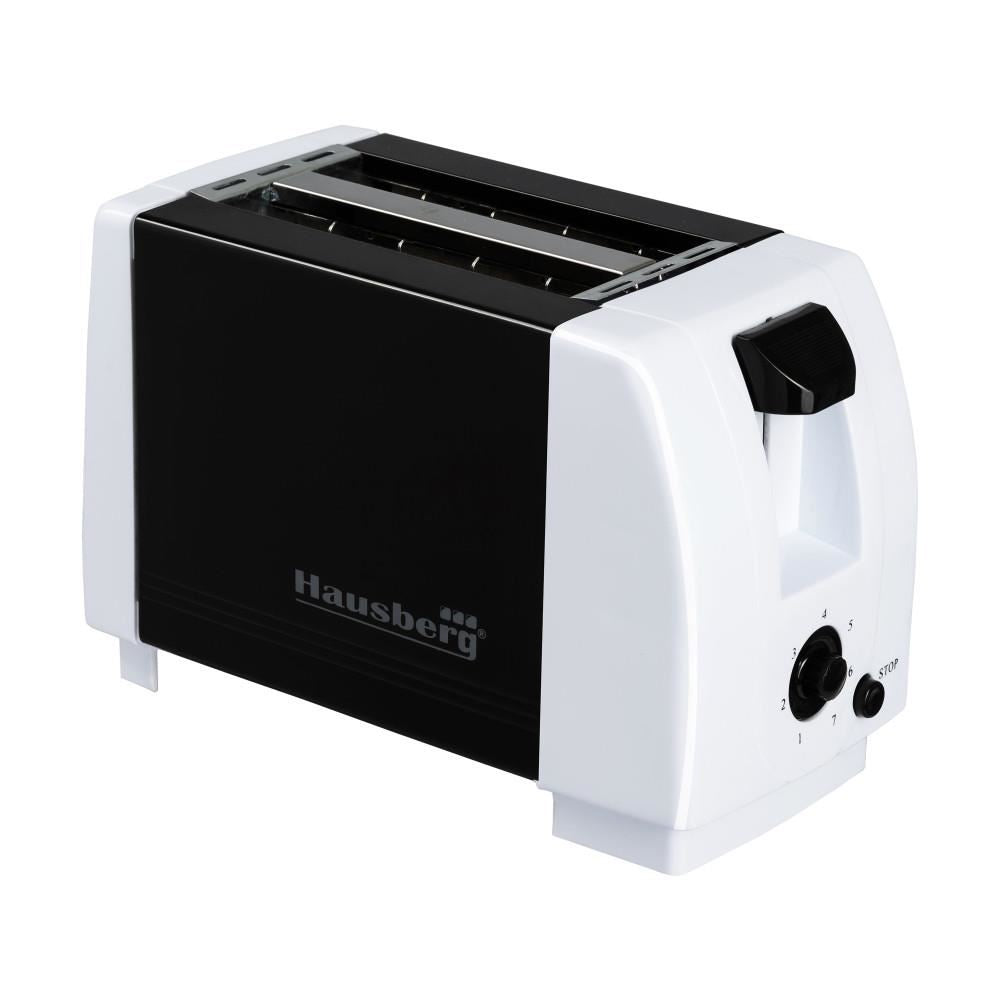 Prajitor de paine HAUSBERG HB-150NG, 750W, 7 setari, 2 felii, oprire automata, picioare anti-alunecare, Negru-Alb Imagine secundară a produsului