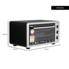 Cuptor Electric Hausberg HB-8000P capacitate 48 Litri, putere 1800W, Temperatura maxima 230 grade, timer prevazut cu alarma sonora