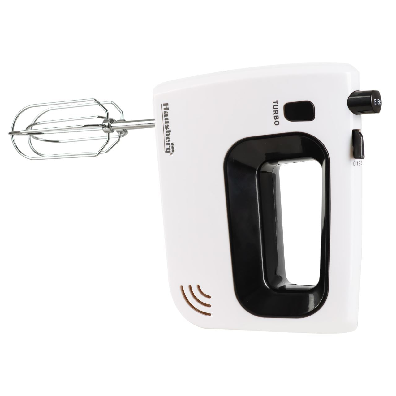 Mixer de mana Hausberg HB-4120NG, 300W ,5 viteze, Functie Turbo, Teluri si carlige metalice, Negru/Alb Imagine secundară a produsului