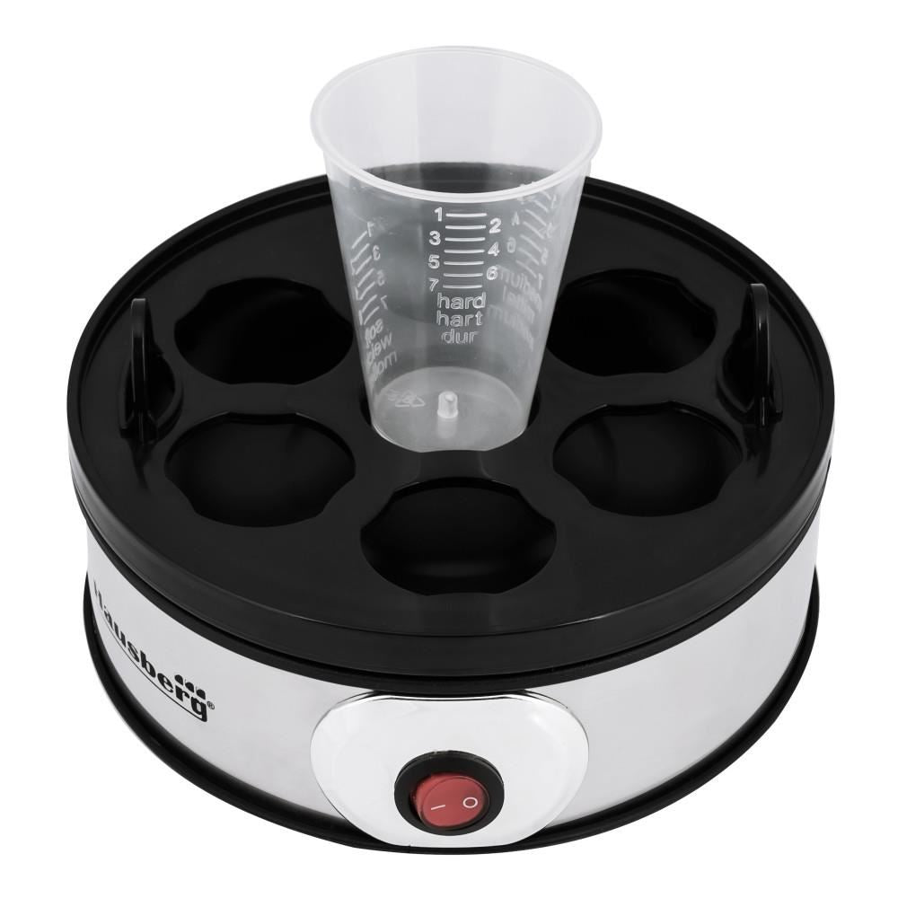 Fierbator Electric pentru Oua , 350 W, Capacitate 7 Oua, Cronometru, Inox + Plastic, Hausberg HB2215