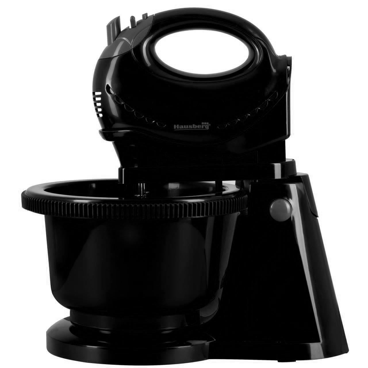 Mixer cu bol rotativ Hausberg HB-3519NG, 5 Viteze + turbo, Capacitate 2L, Putere 300W, Negru Imagine secundară a produsului