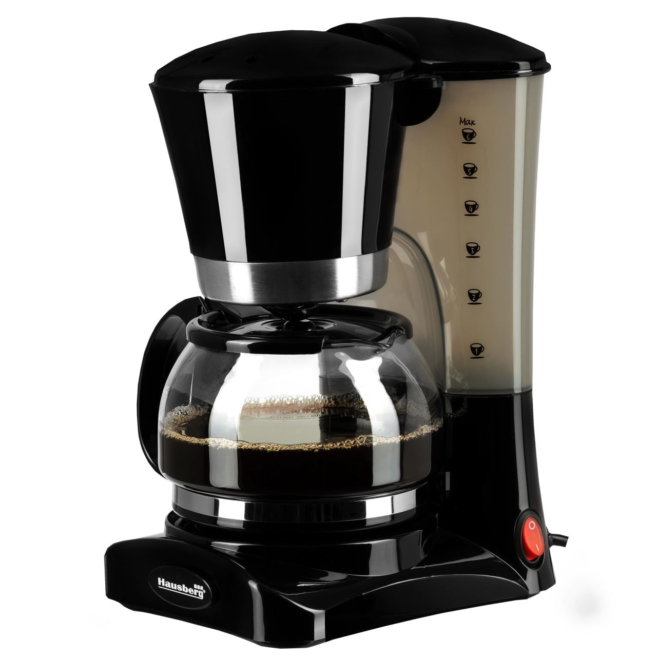 Filtru de cafea Hausberg HB-3650, 600 ml, 650 - 800 W, Negru Imagine secundară a produsului