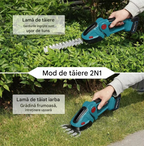 Mașină de Tuns Gard Viu Fără Fir 2 în 1 cu 2 Baterii 48V – Lamă 55cm