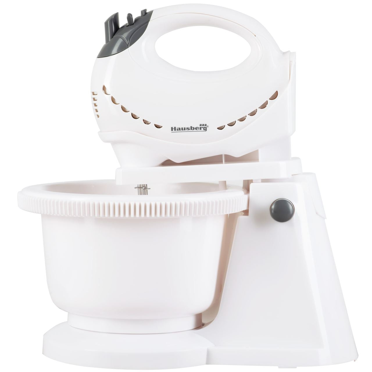 Mixer cu bol rotativ Hausberg HB-3519AB, 5 Viteze + turbo, Capacitate 2L, Putere 300W, Alb Imagine secundară a produsului