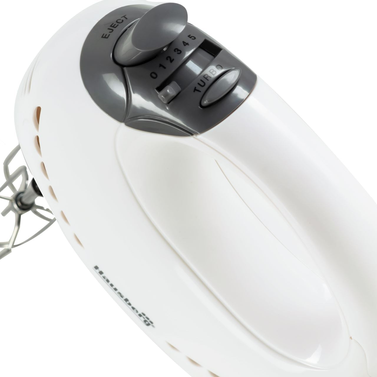 Mixer cu bol rotativ Hausberg HB-3519AB, 5 Viteze + turbo, Capacitate 2L, Putere 300W, Alb