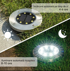 Lămpi Solare LED pentru Grădină – Set 4 Bucăți, RGB, IP65, Încărcare Solară