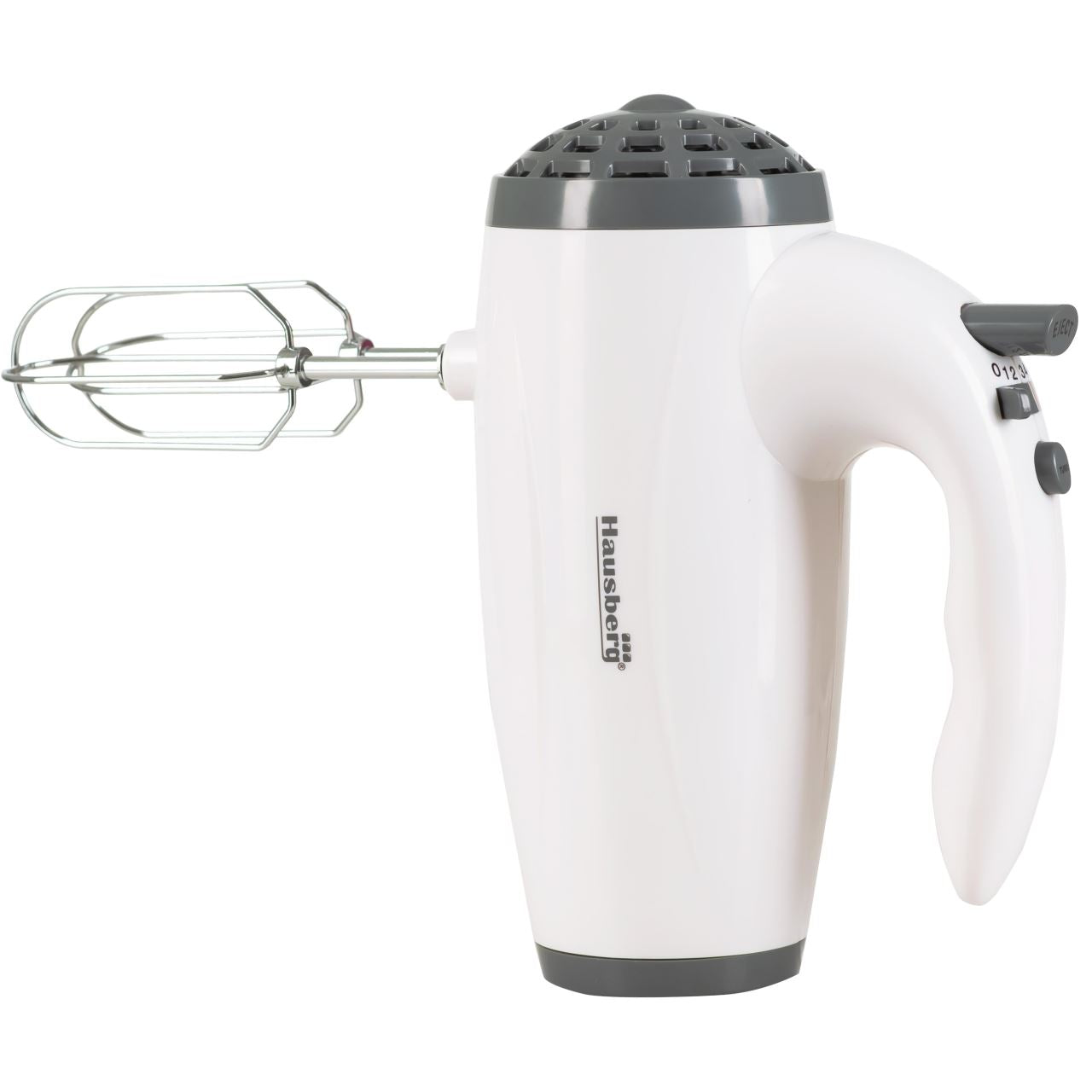 Mixer de mana Hausberg HB-4119AB, 5 viteze, putere 300W, motor de cupru, Alb Imagine secundară a produsului