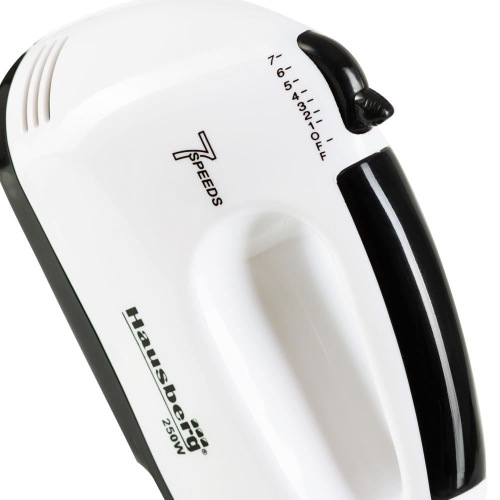 Mixer de mana, Hausberg HB-4112, Negru, 250 W, 7 viteze