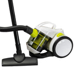 Aspirator fara sac Hausberg HB-2090VR, 1500W, capacitate 1.5 L, aspirare uscata, ciclonic, filtru HEPA, Alb-Verde
