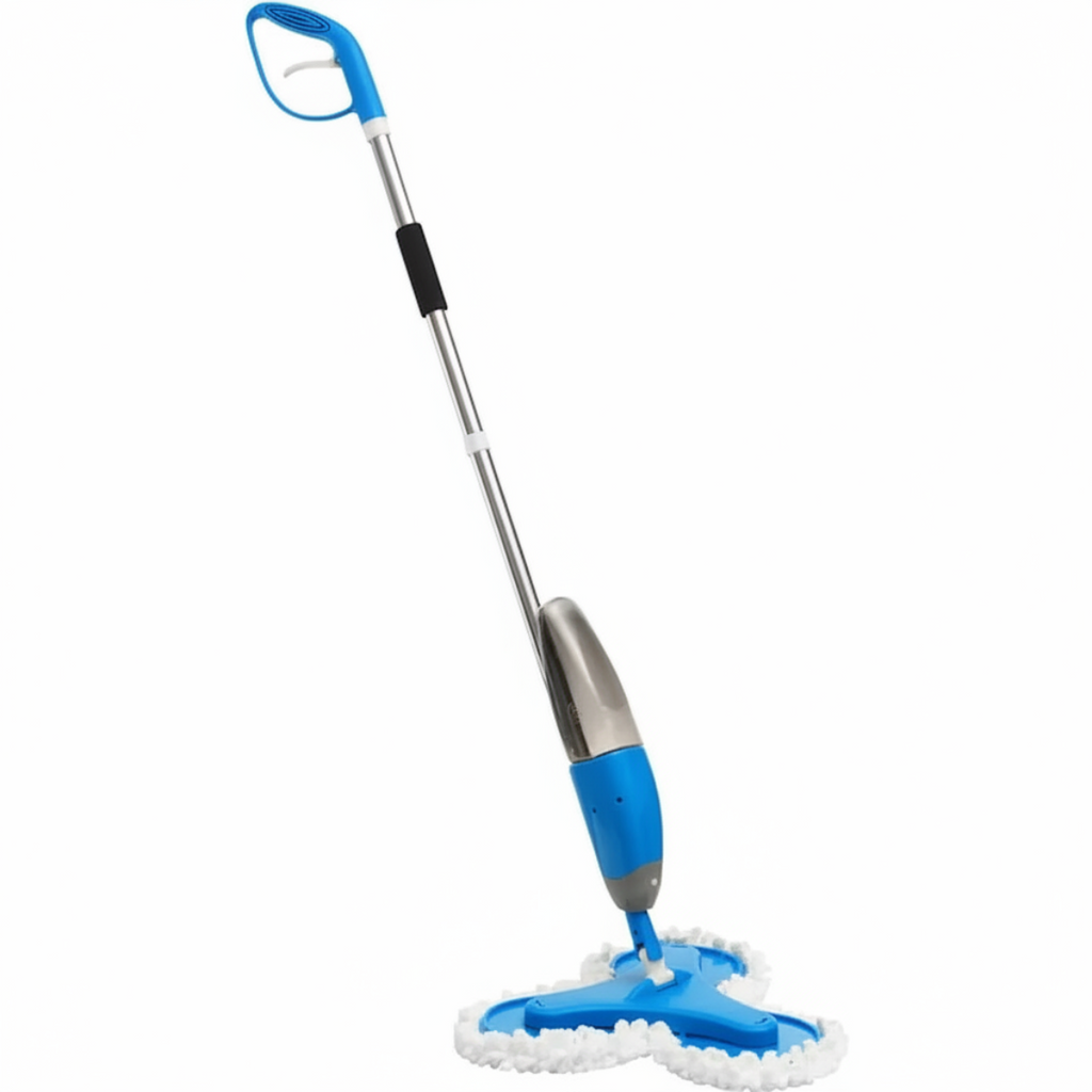 Mop cu Pulverizator și 3 Capete Rotative – Curățenie Rapidă Fără Găleată