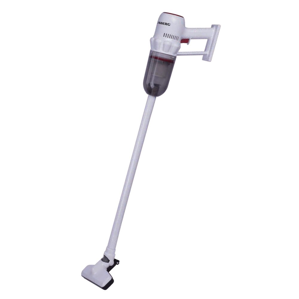 Aspirator vertical 2 in 1 HAUSBERG HB-2024AB, fara sac, aspirare uscata, 2 niveluri de viteza, motor turbo, 0.7 L, 600-800W, Alb Imagine principală a produsului
