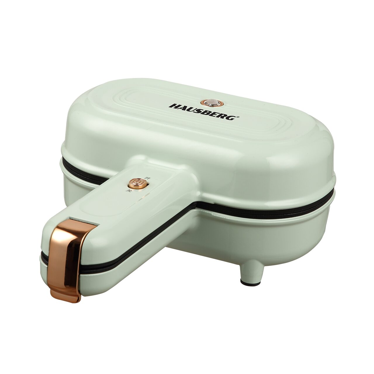 Aparat electric pentru placinta HAUSBERG HB-3564, 550-650W, Placa de incalzire cu doua laturi, Termostat, Adancime 13cm, Bachelita Imagine principală a produsului